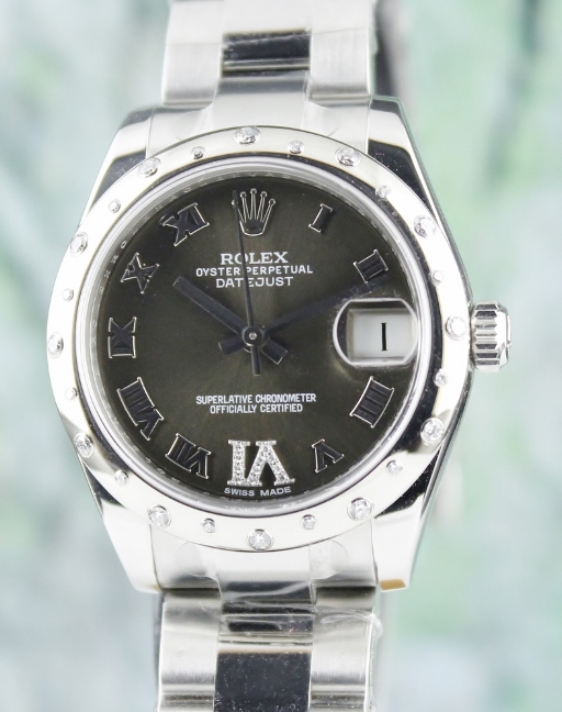 ROLEX MID SIZE STEEL OYSTER PERPETUAL DATEJUST / 178344